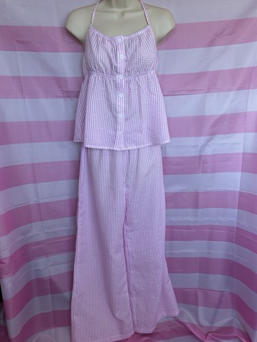 Striped pink and white - and, set