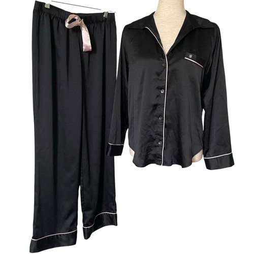 Victoria secret black satin - black,